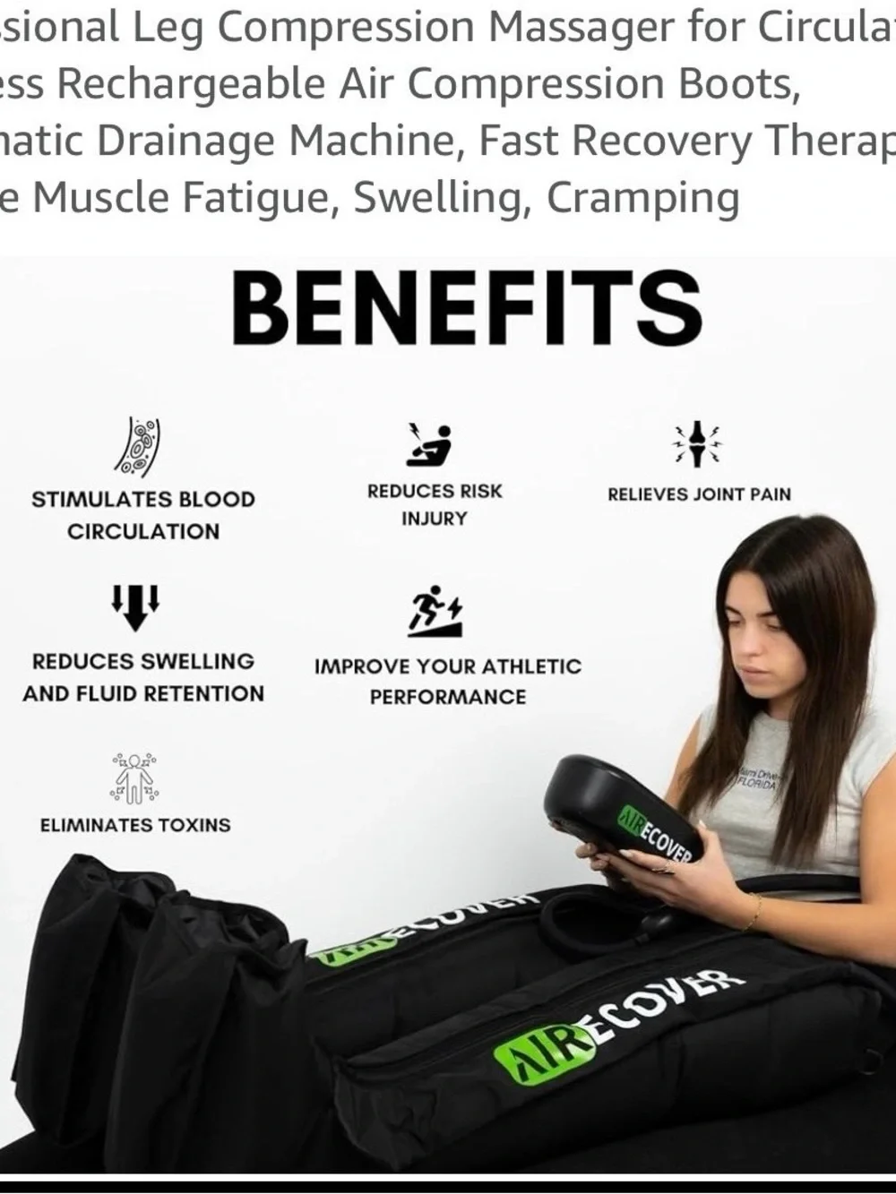 Aire Go Airecover Leg Massager Boots with Controller